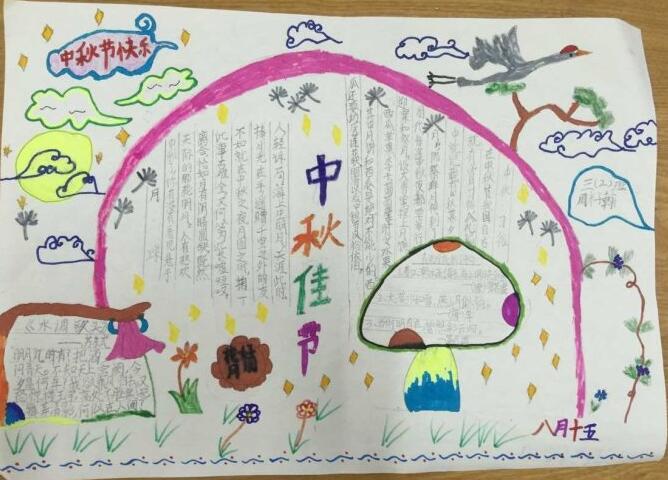 三年级中秋节手抄报图片