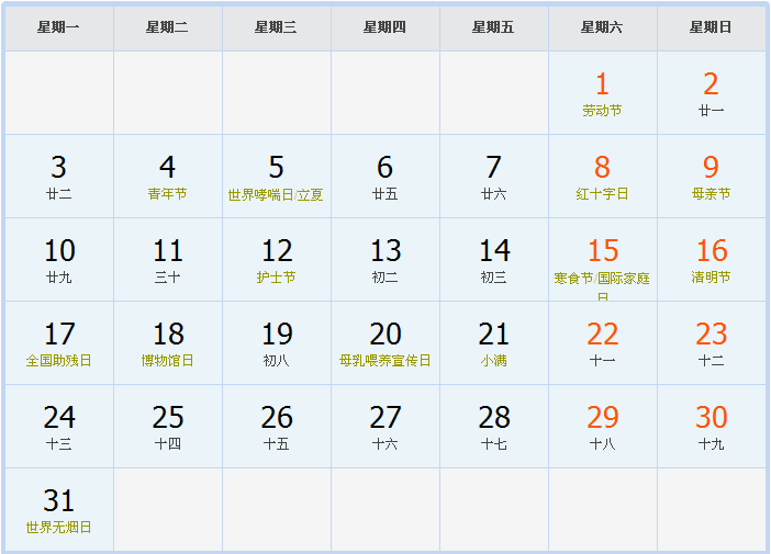 2021年日历表,2021年农历表(阴历阳历节日对照表)