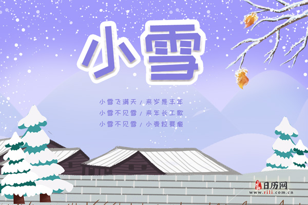 "小雪飞满天,来岁是丰年"关于小雪节气的谚语