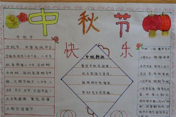 2016中秋节手抄报内容加图:中秋宋诗五首