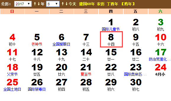 2017年世界海洋日是什么时候