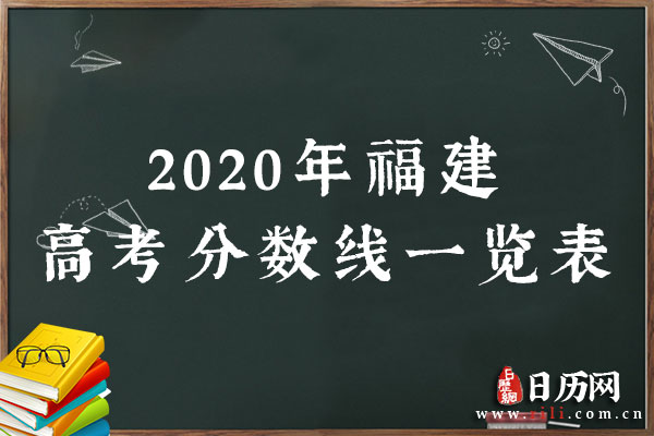 2020年福建高考分数线一览表