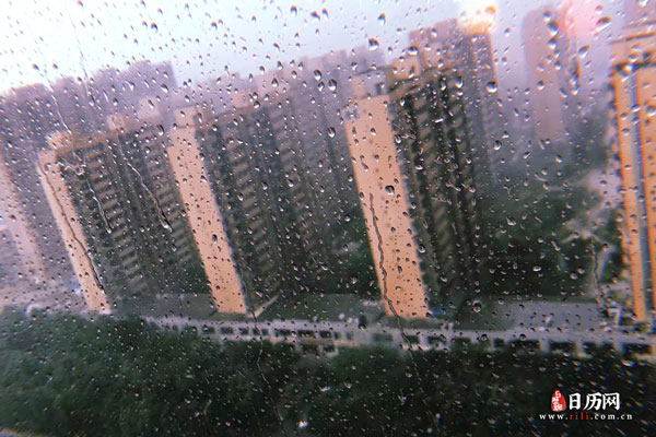 雨水城市风景