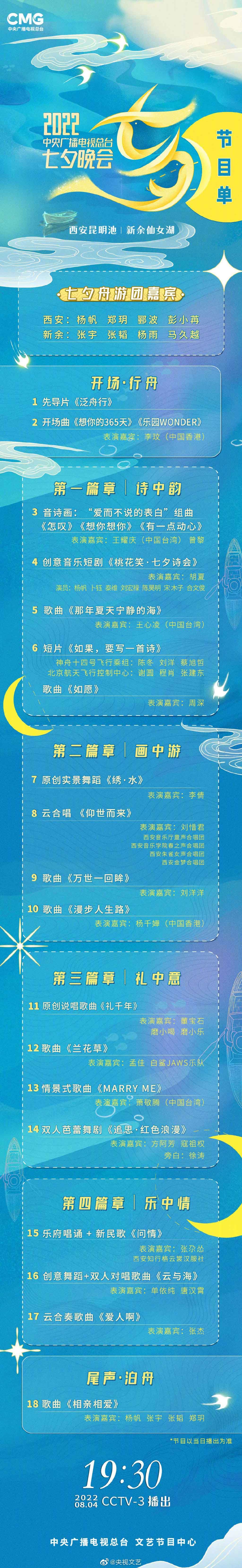 七夕晚会节目单2022