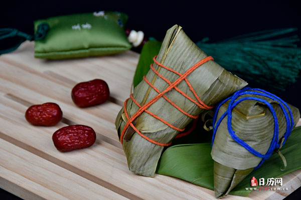 美味的传统美食粽子-