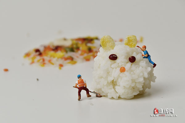 微缩摄影之创意米饭