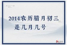 2014农历腊月初三是几月几号