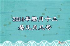 2014年腊月十三是几月几号