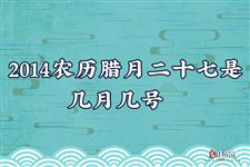 2014农历腊月二十七是几月几号