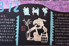 植树节黑板报