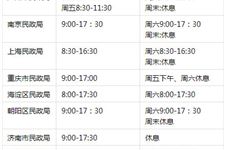 民政局上班时间,民政局上班时间表