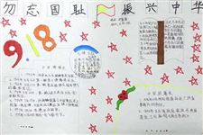 九一八事变手抄报,关于九一八事变图片手抄报