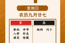 2018年11月4日（农历九月廿七）星期日 ​​​​