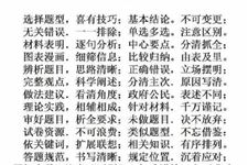 中考政治答题技巧
