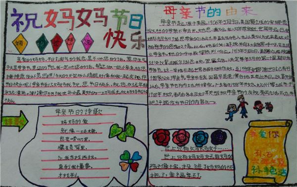 关于母亲节的手抄报,母亲节手抄报图片大全 关于母亲节的手抄报,母亲节手抄报图片大全