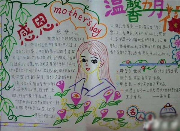关于母亲节的手抄报,母亲节手抄报图片大全 关于母亲节的手抄报,母亲节手抄报图片大全