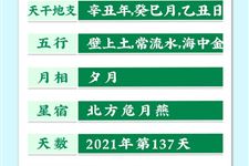 今天是2021年5月17日农历四月初六
