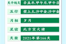 今天是2021年6月15日农历五月初六